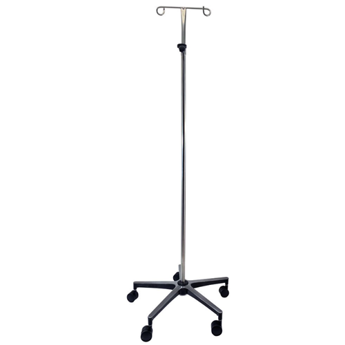 MRI Safe 2 Hook IV Pole with Lock Caster