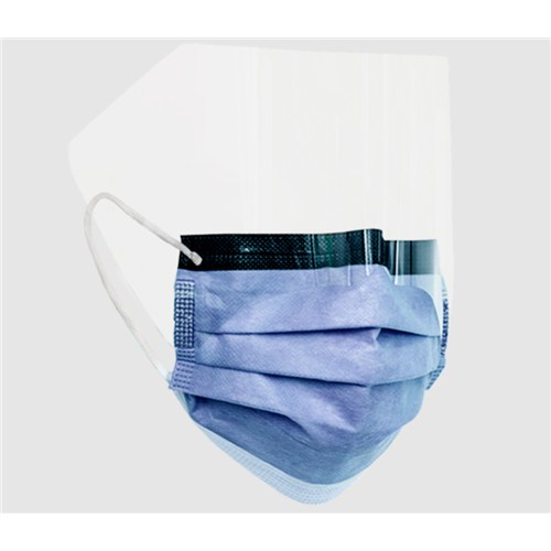 Face Mask Earloop with Shield 25/4bx/cs