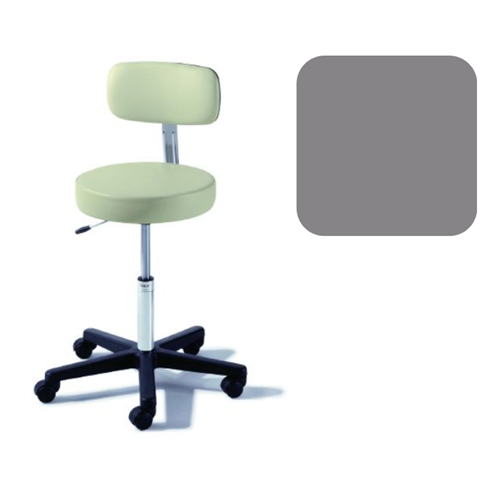 Air Lift Stool with Backrest Iron Ore