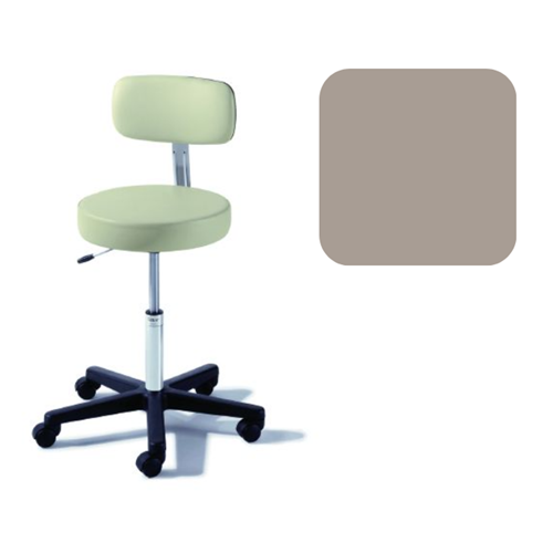 Air Lift Stool with Backrest Dark Linen