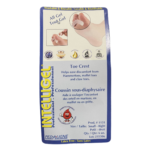 GEL TOE CRESTS SM RIGHT 6/PK GEL TOE CRESTS SM RIGHT 6/PK