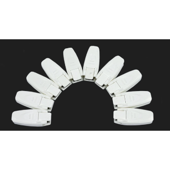 Alligator Clips White 10/pk