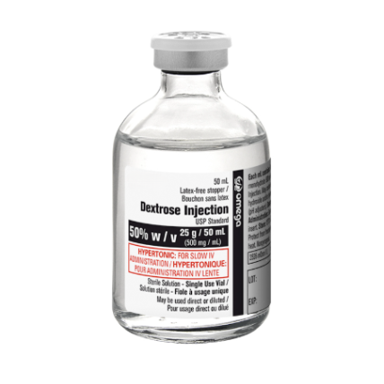 Dextrose 50% Inj 50ml Single Use 25/bx