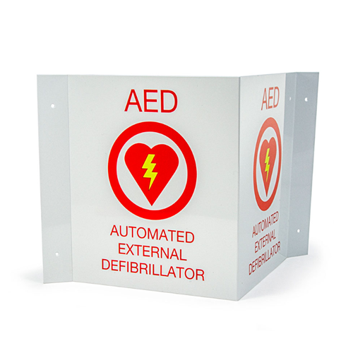 AED Plus V Shaped Wall Sign