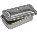 Catheter Tray w/Cover S/S 17.5x4.75x2"