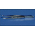 Eye Dressing Forcep Curved Serrated 4"