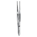 Eye Dressing Forcep Straight Serrated 4"