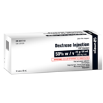 Dextrose 50% Inj 50ml Single Use 10v/bx