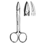 Wire Scissors Curved Serrated 4"
