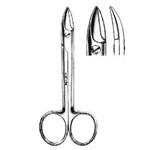 Wire Scissors Curved Smooth 4"