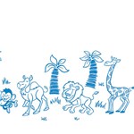 Table Paper Crepe 18"x 125' Bears 12/cs