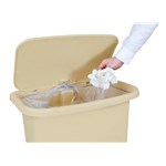 Plastic Waste Receptacle 8gl Beige