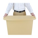 Plastic Waste Receptacle 8gl Beige