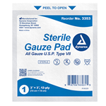 Gauze Sterile 3x3 12ply 1/100E/24TY/CS