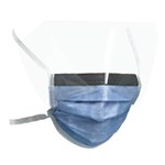 Face Mask with Shield Tie-On 25/4bx/c