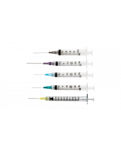 3mL BD Luer-Lok™ Syringe with attached needle 22G x 1 in