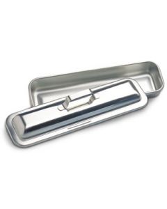 Stainless Steel Catheter Instrument Tray with Cover (12 in x 3 1/4 in x 2 in)