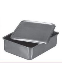 Stainless Steel Instrument Tray With Recessed Cover (16 in x 11 1/8 in x 3 5/8 in)