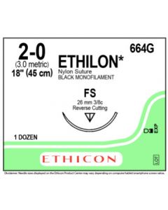 ETHICON ETHILON® Nylon Suture 2/0 FS 