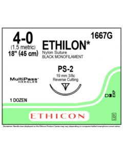 ETHICON ETHILON® Nylon Suture 4-0 PS-2