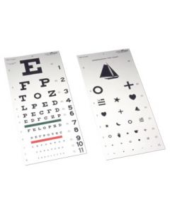 Snellen Eye Chart (with Kindergarden Test on Reverse) 20 ft 