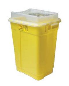 72L Yellow BD™ Extra Large Sharps Collector, Slide top, Liquid Absorbing Pad
