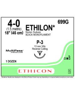 ETHICON ETHILON® Nylon Suture 4-0 P-3